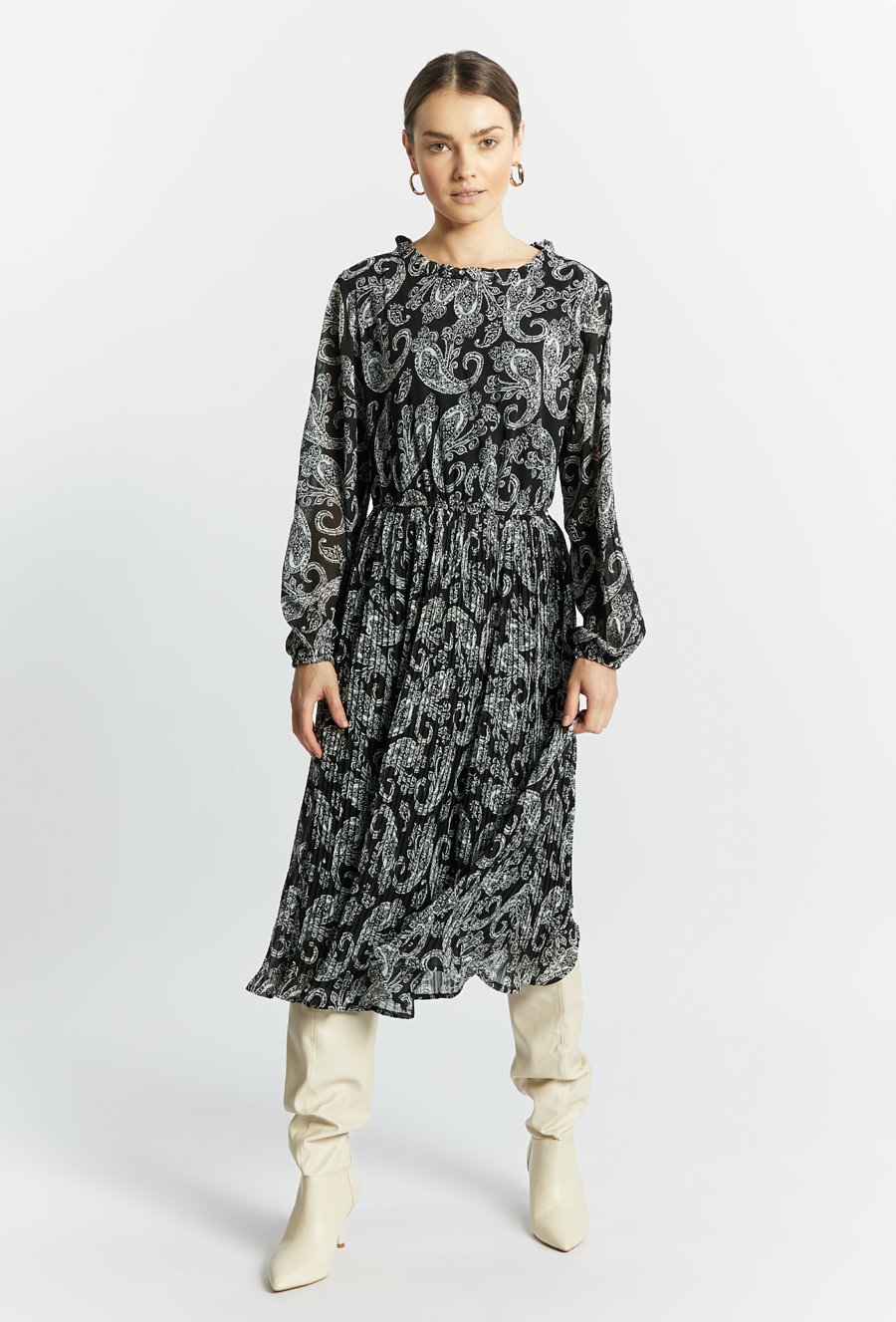 Plisowana sukienka damska