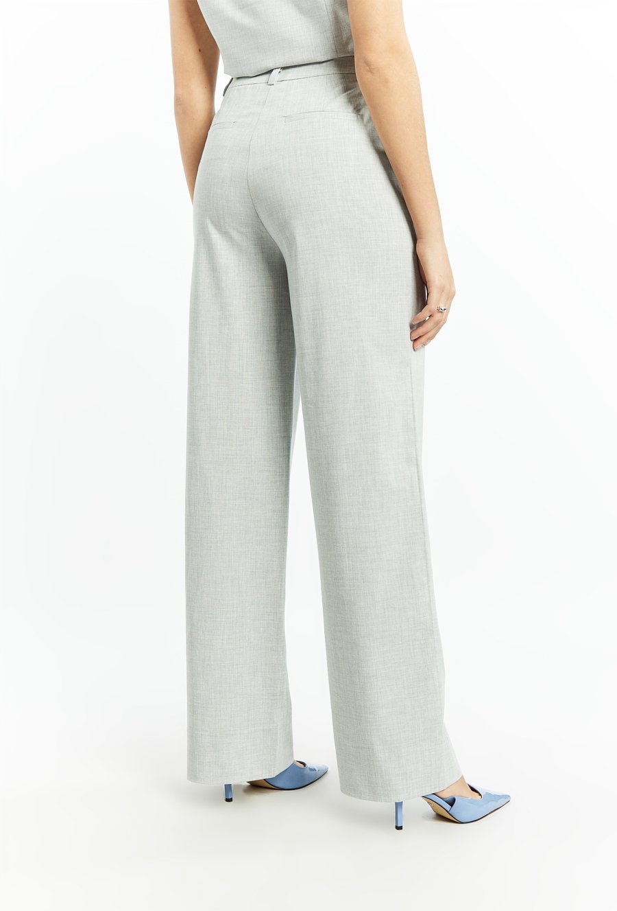 Spodnie damskie z szeroką nogawką