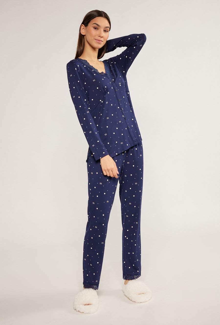 Wzorzysta koszula od piżamy