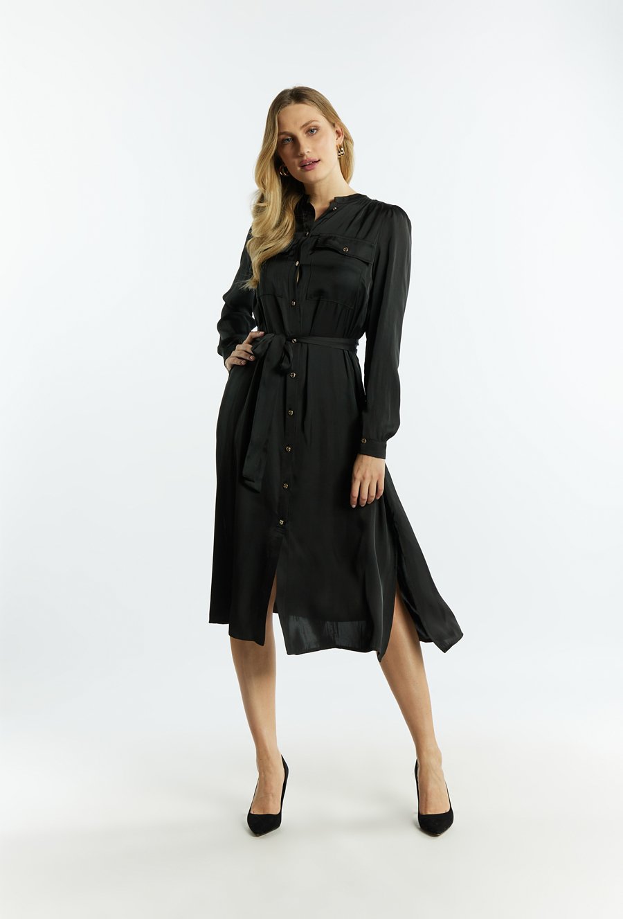 Satynowa sukienka damska