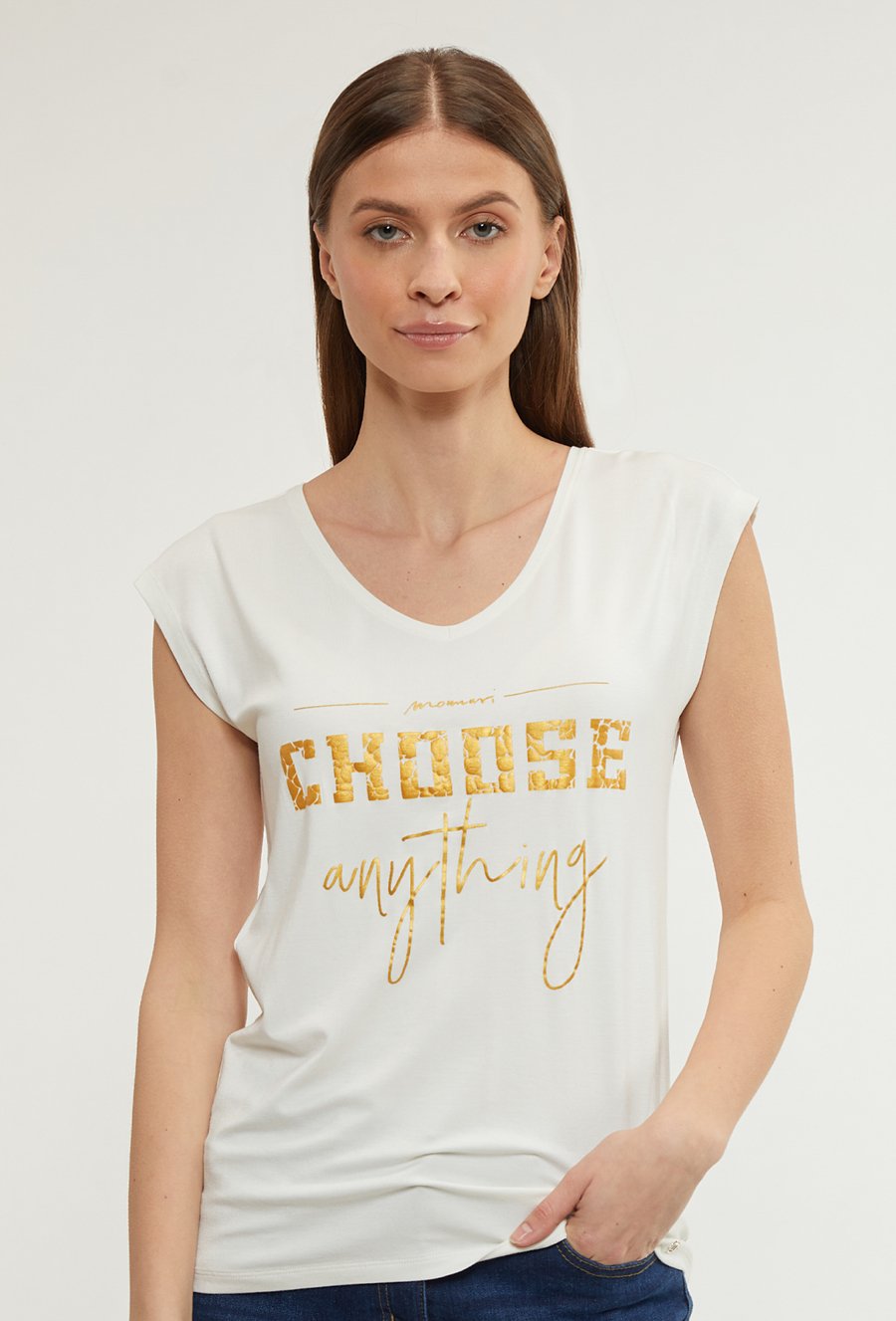 T-shirt damski z wiskozy