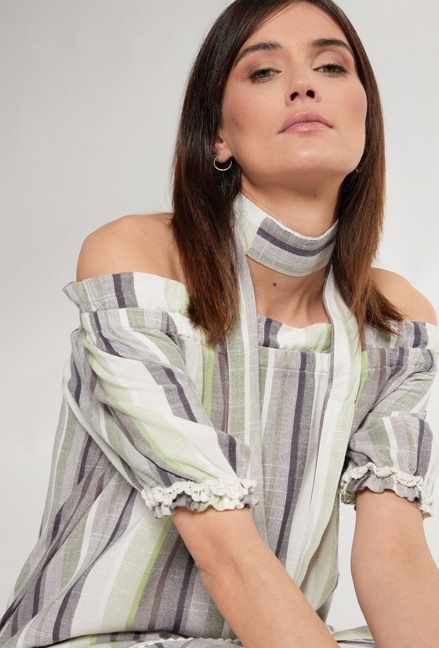 Wiskozowa sukienka w paski