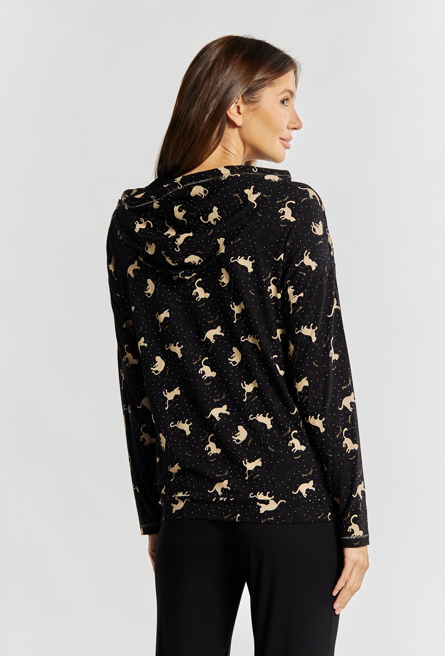 Koszulka piżamowa w kotki