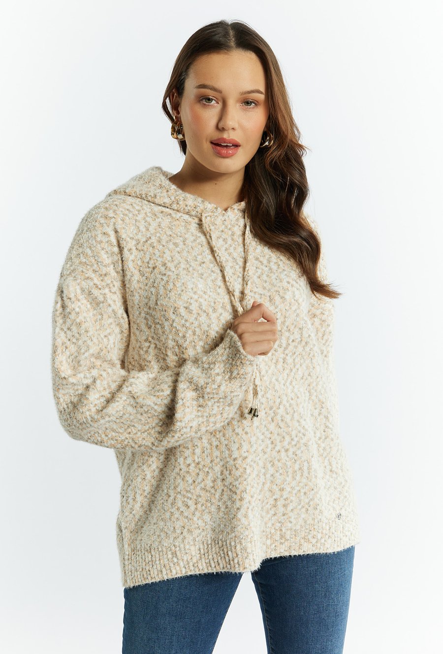 Sweter damski z kapturem