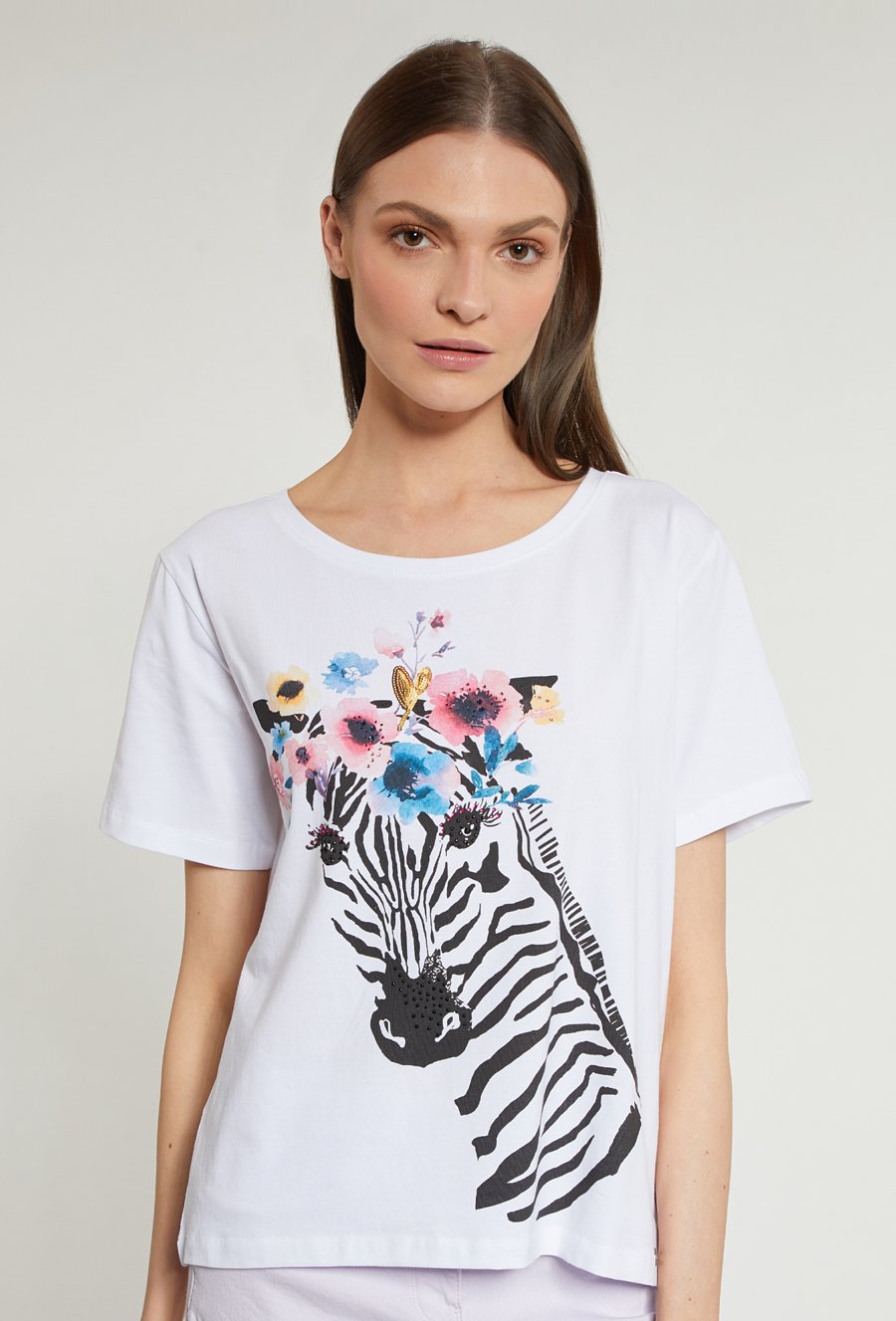 T-shirt damski z ciekawym wzorem