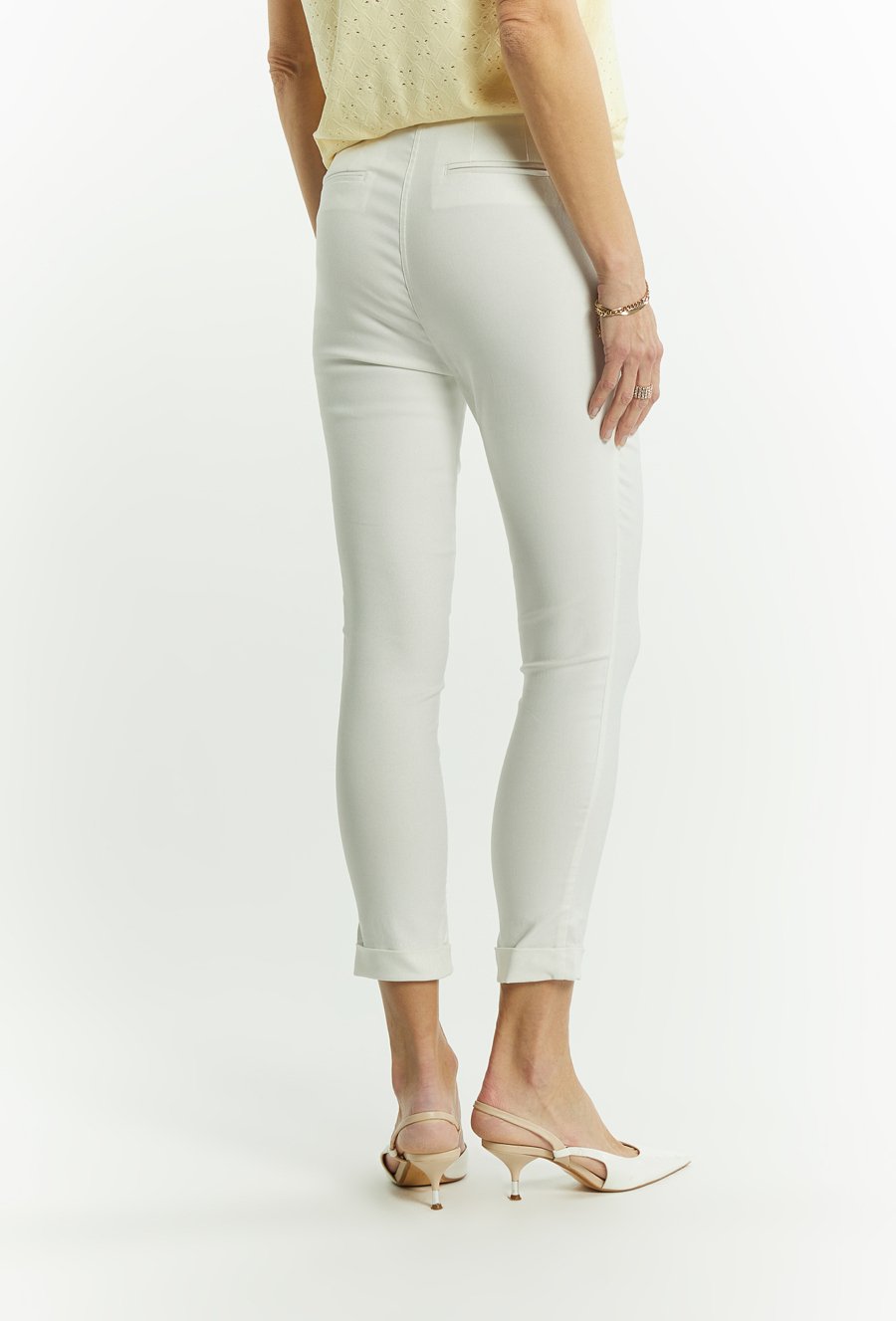 Połyskujące spodnie damskie