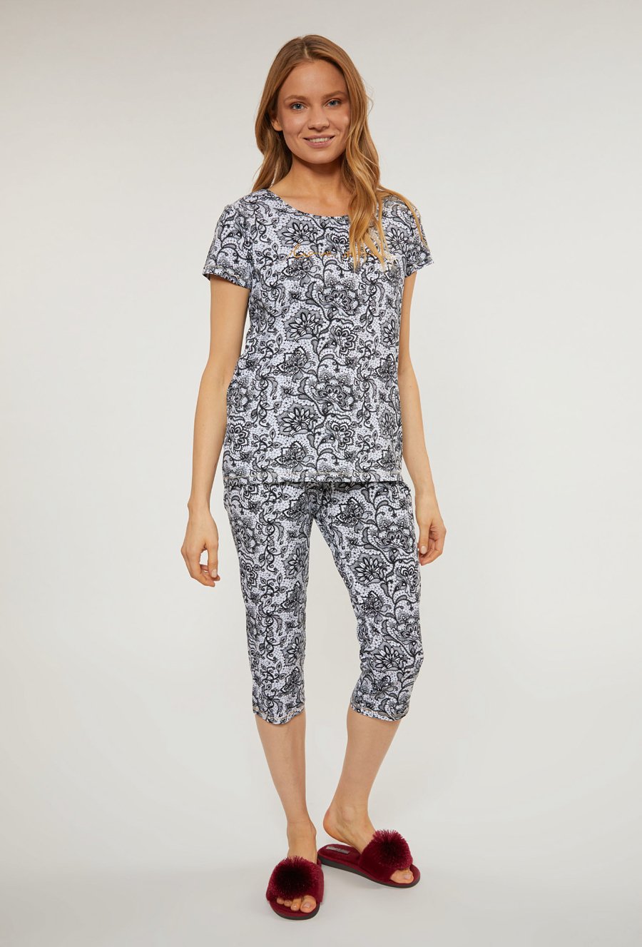 Wzorzysta g&oacute;ra od piżamy