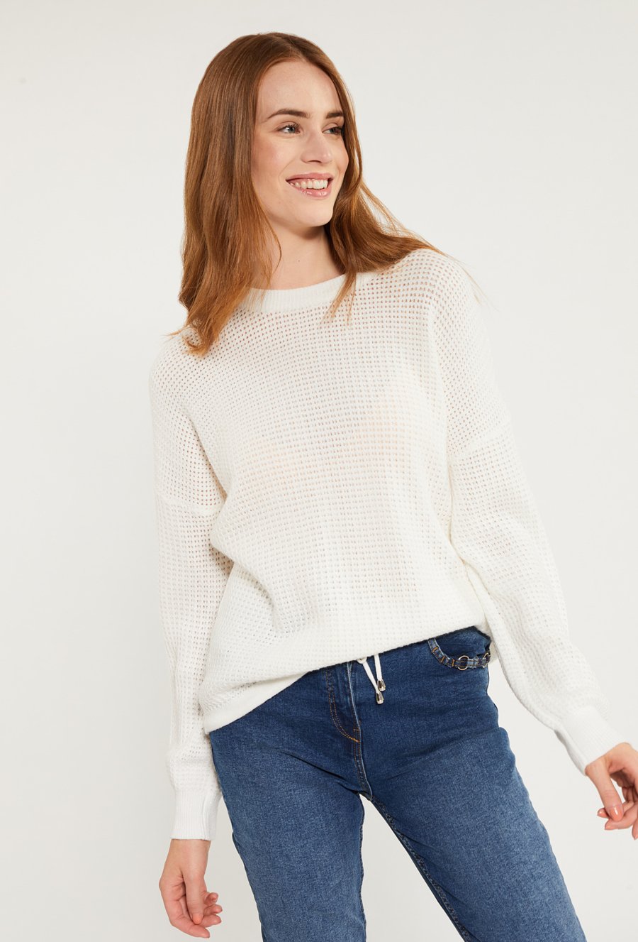 Sweter damski z wiązaniem