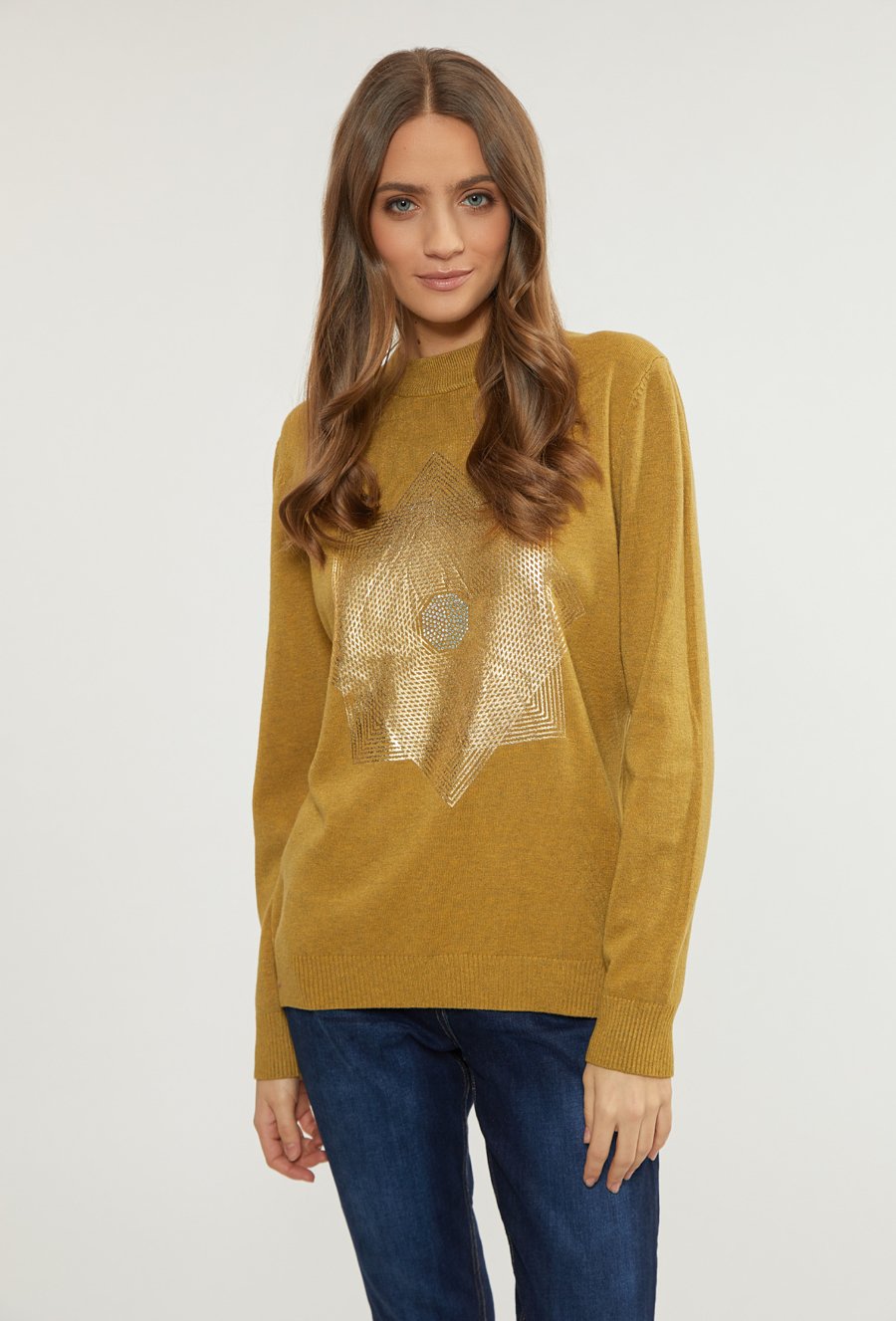 Sweter damski z wzorem