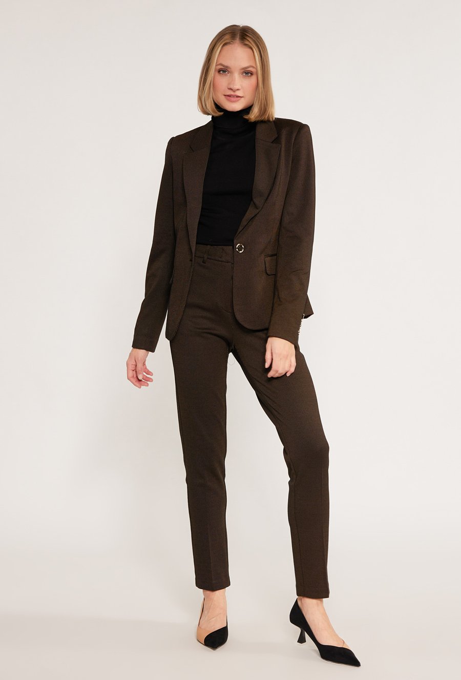 Dzianinowy żakiet w drobny wz&oacute;r