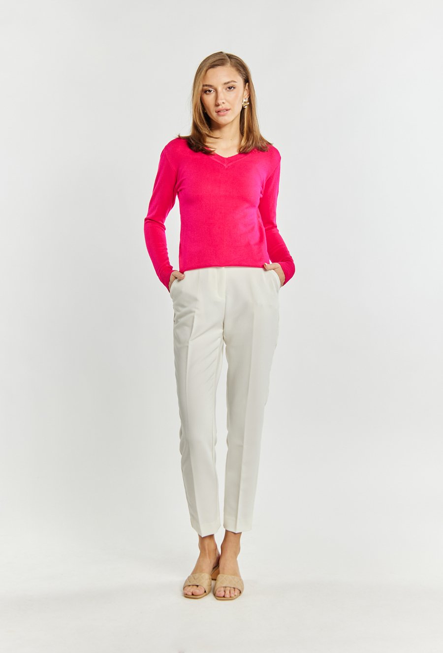 Dopasowany sweter damski