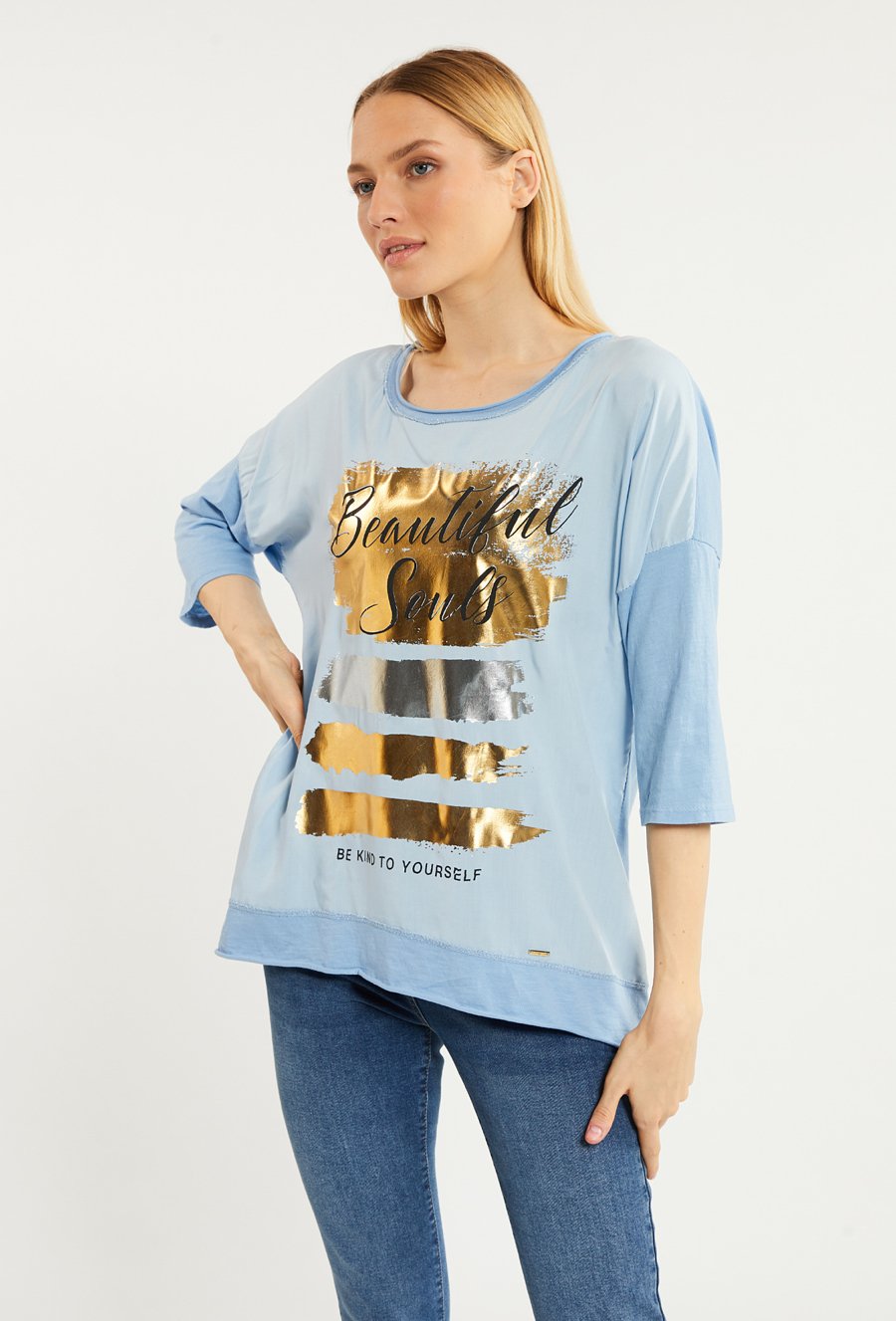 Bluzka damska z dłuższym tyłem