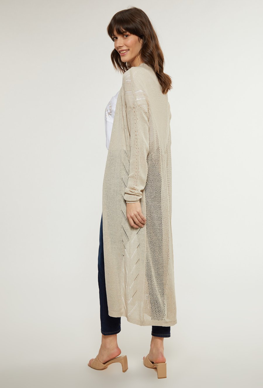 Ażurowy kardigan damski