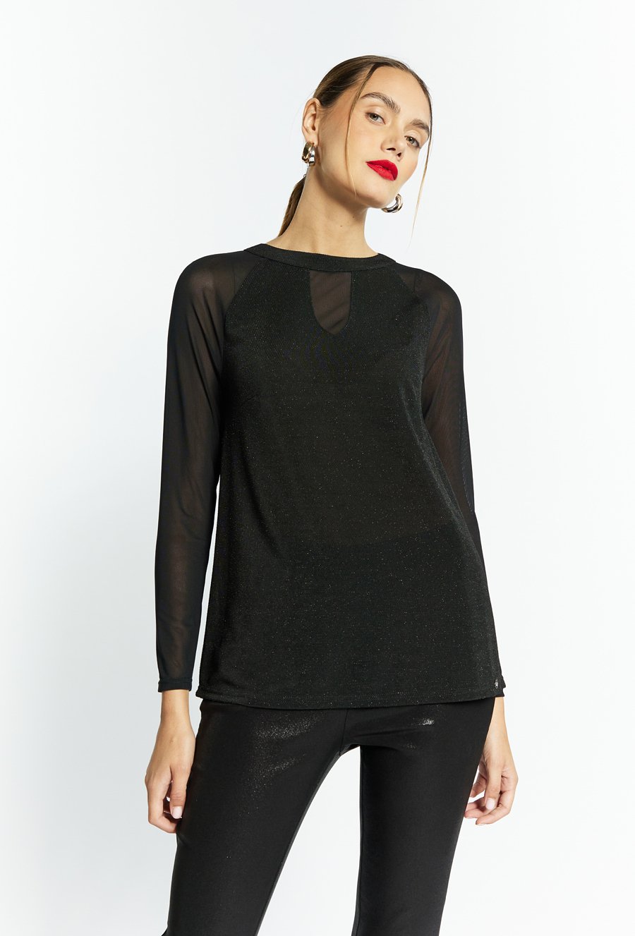 Bluzka z metalicznym efektem