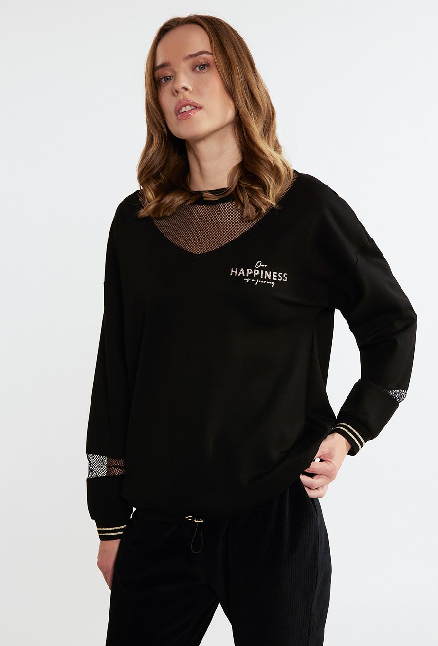 Bluza z elementami siateczki