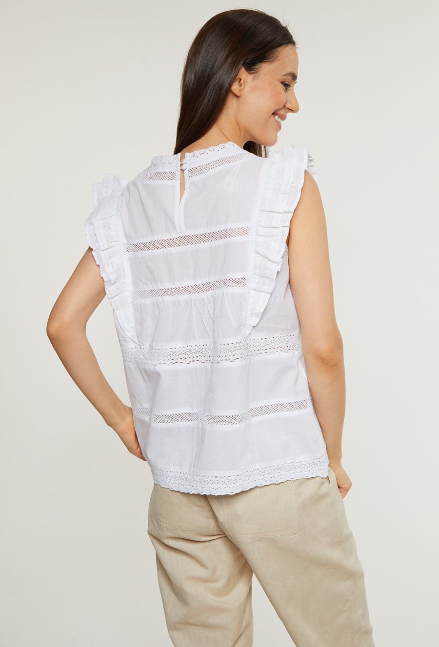 Bluzka damska z falbanką