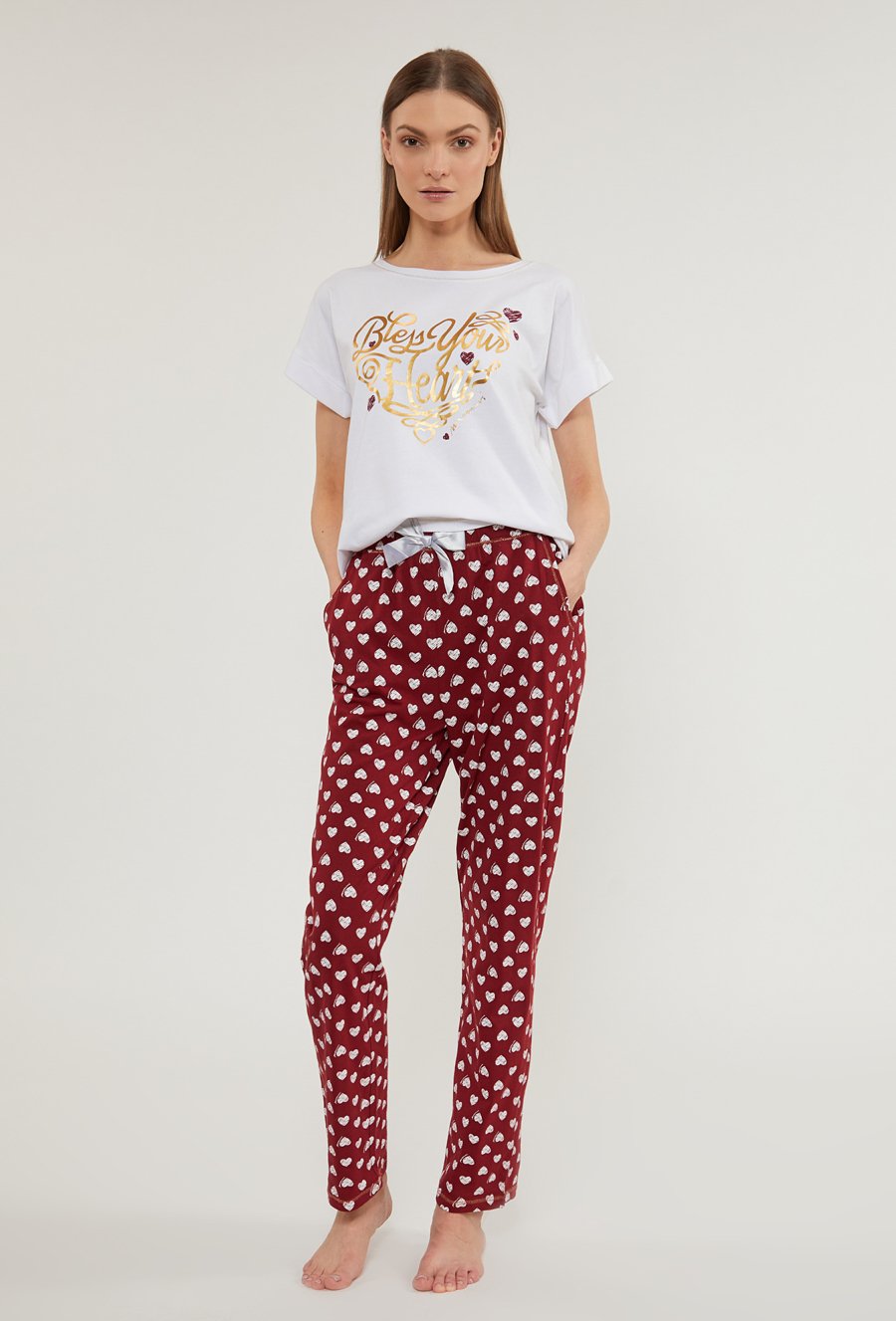 Wzorzysty d&oacute;ł od piżamy