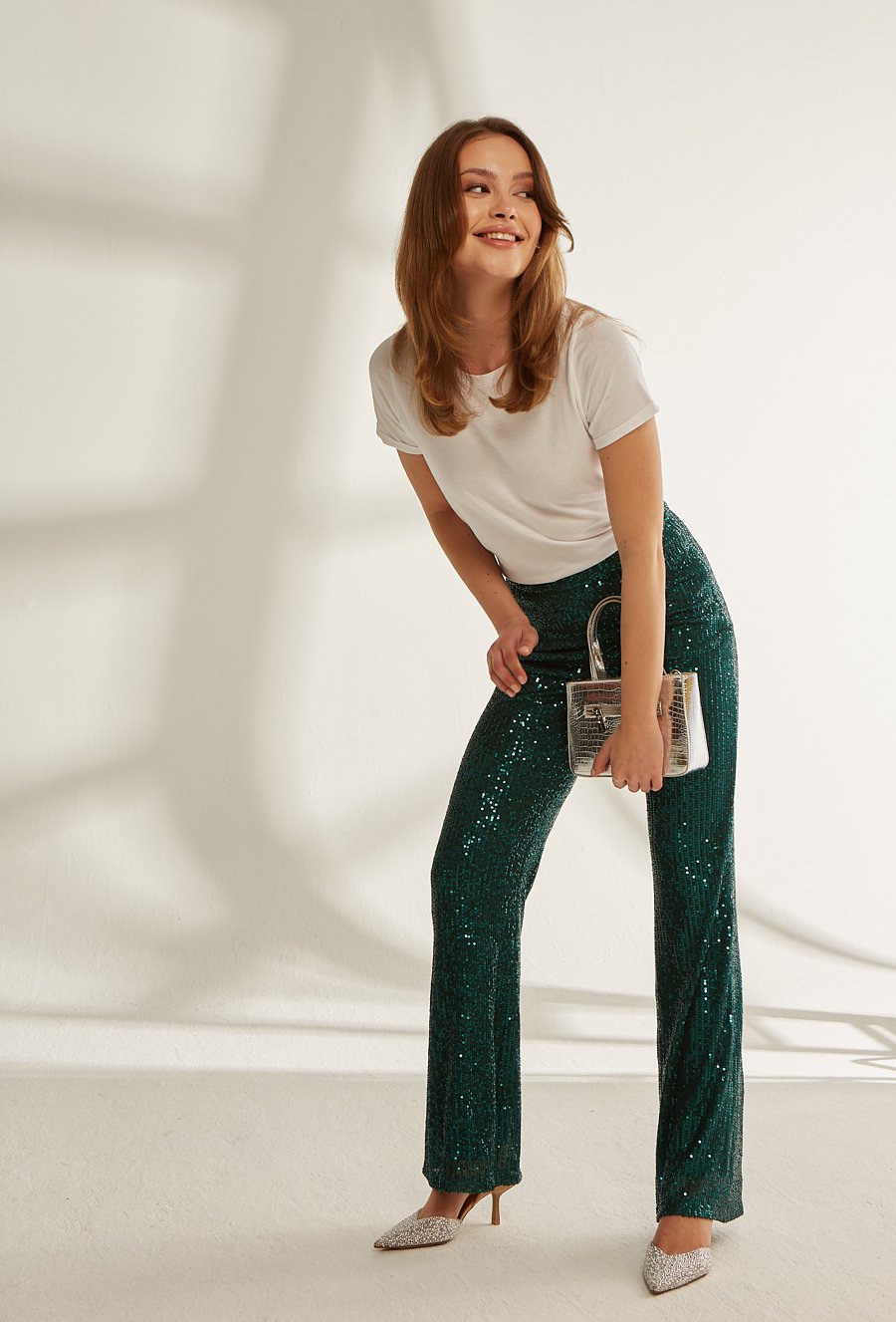 Zielone cekinowe dzwony