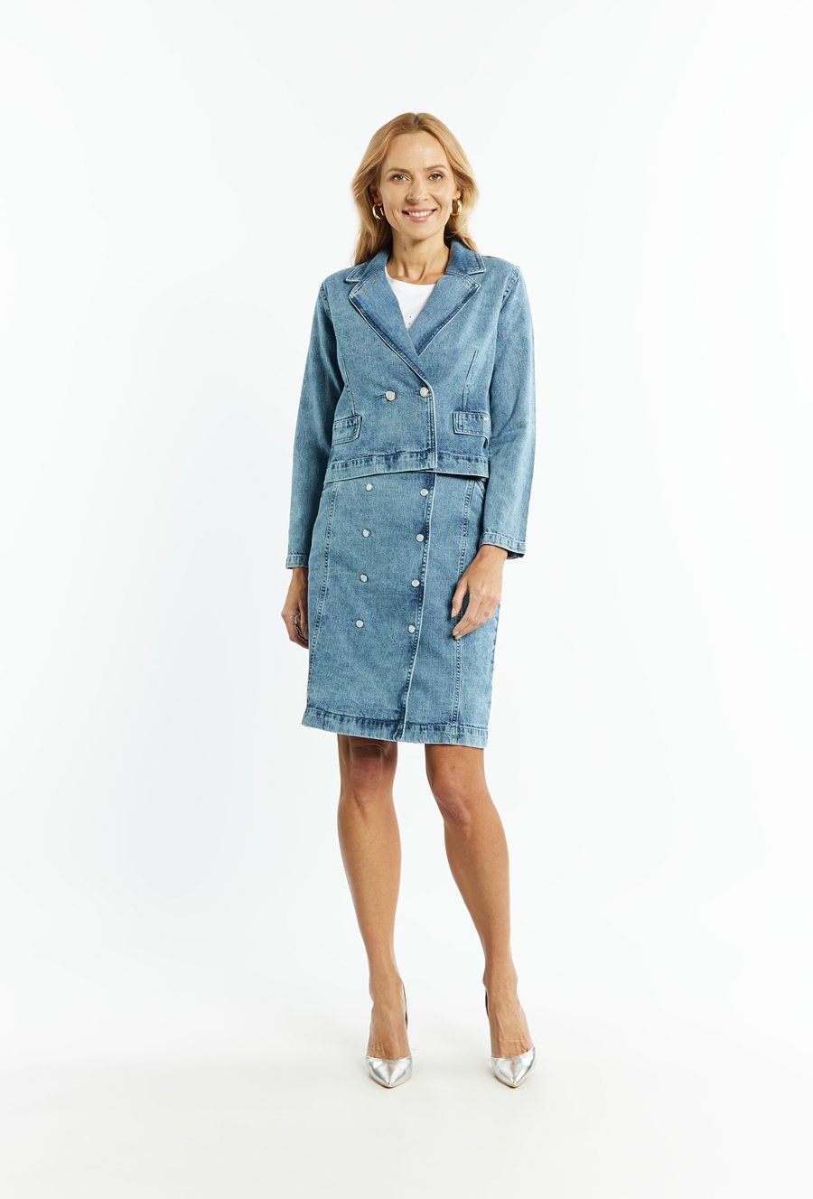 Jeansowa sp&oacute;dnica damska