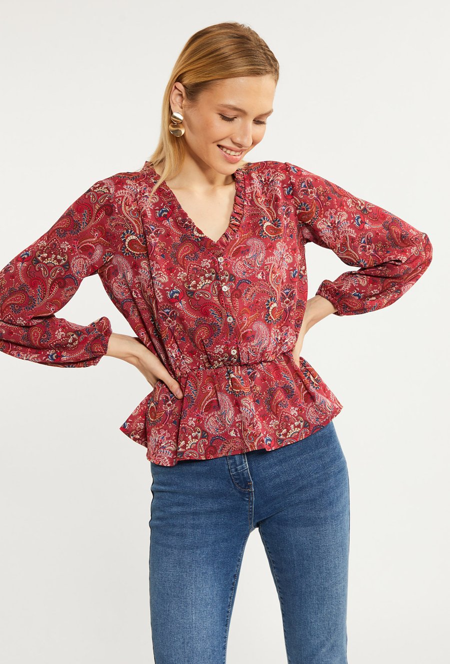 Bluzka damska z baskinką