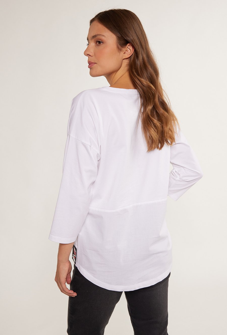 Bluzka z łączonych materiał&oacute;w