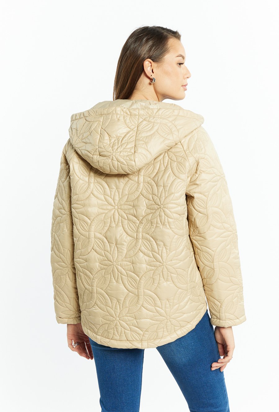 Kurtka damska z ciekawym pikowaniem