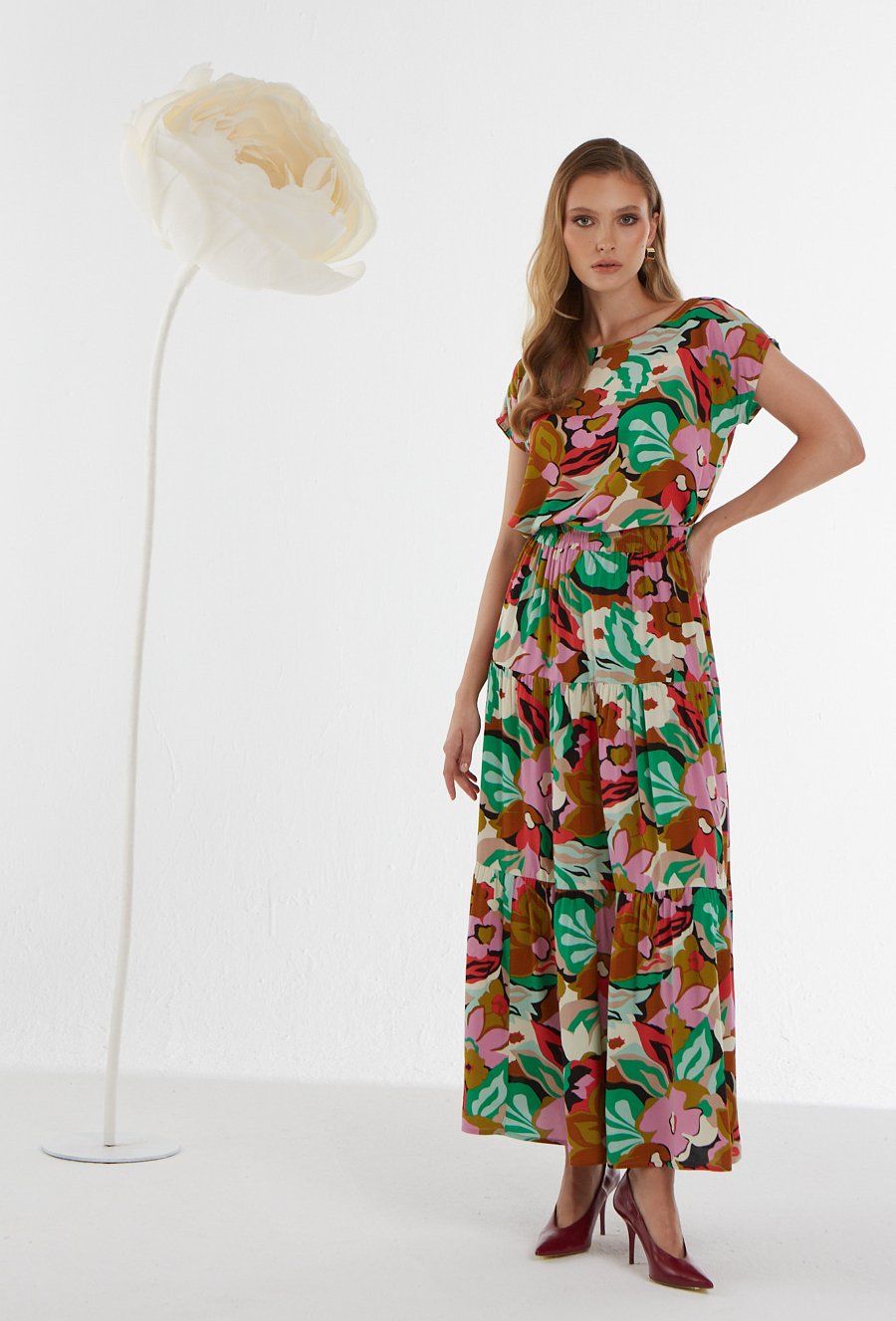 Wiskozowa bluzka o prostym fasonie