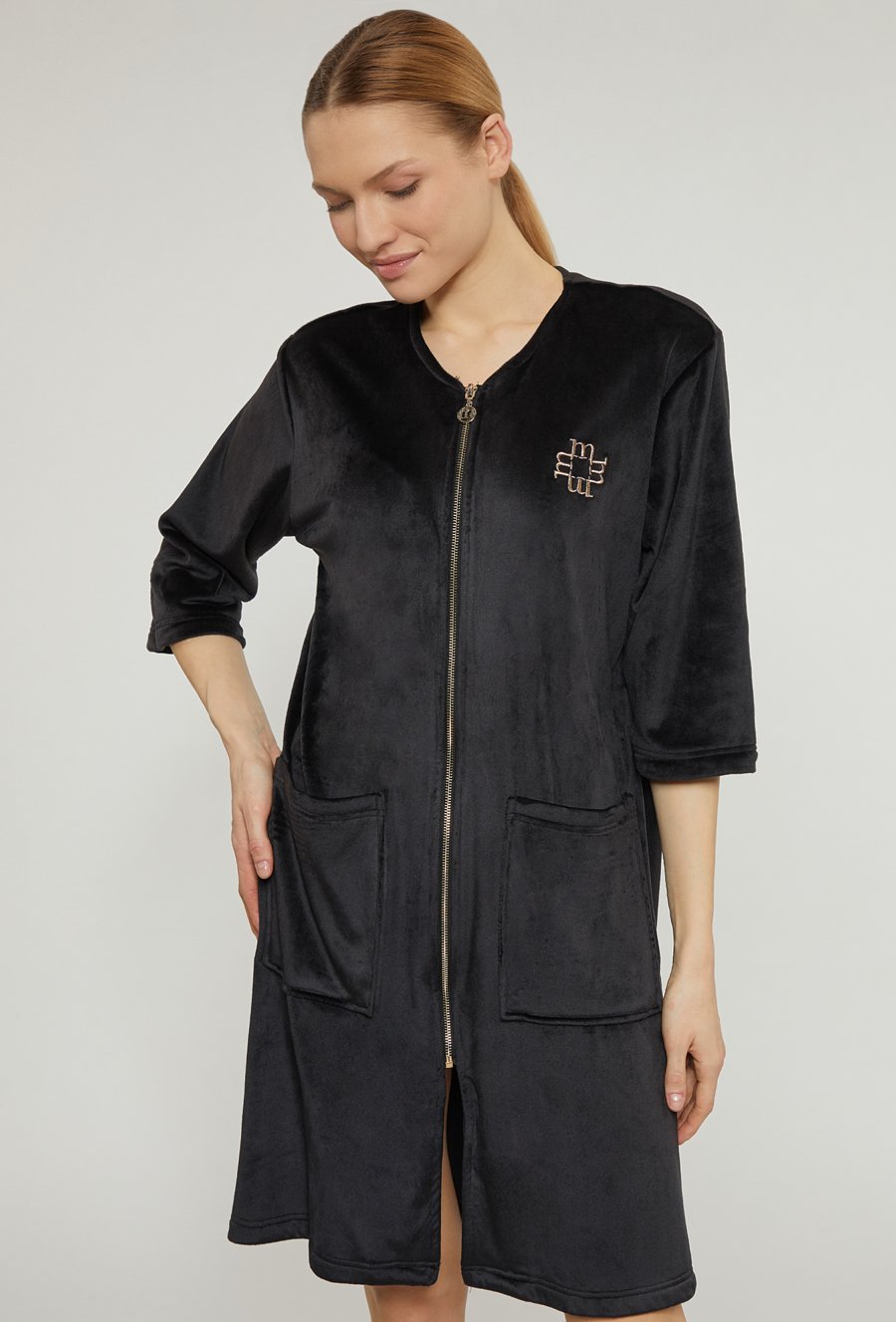 Szlafrok damski z kieszeniami