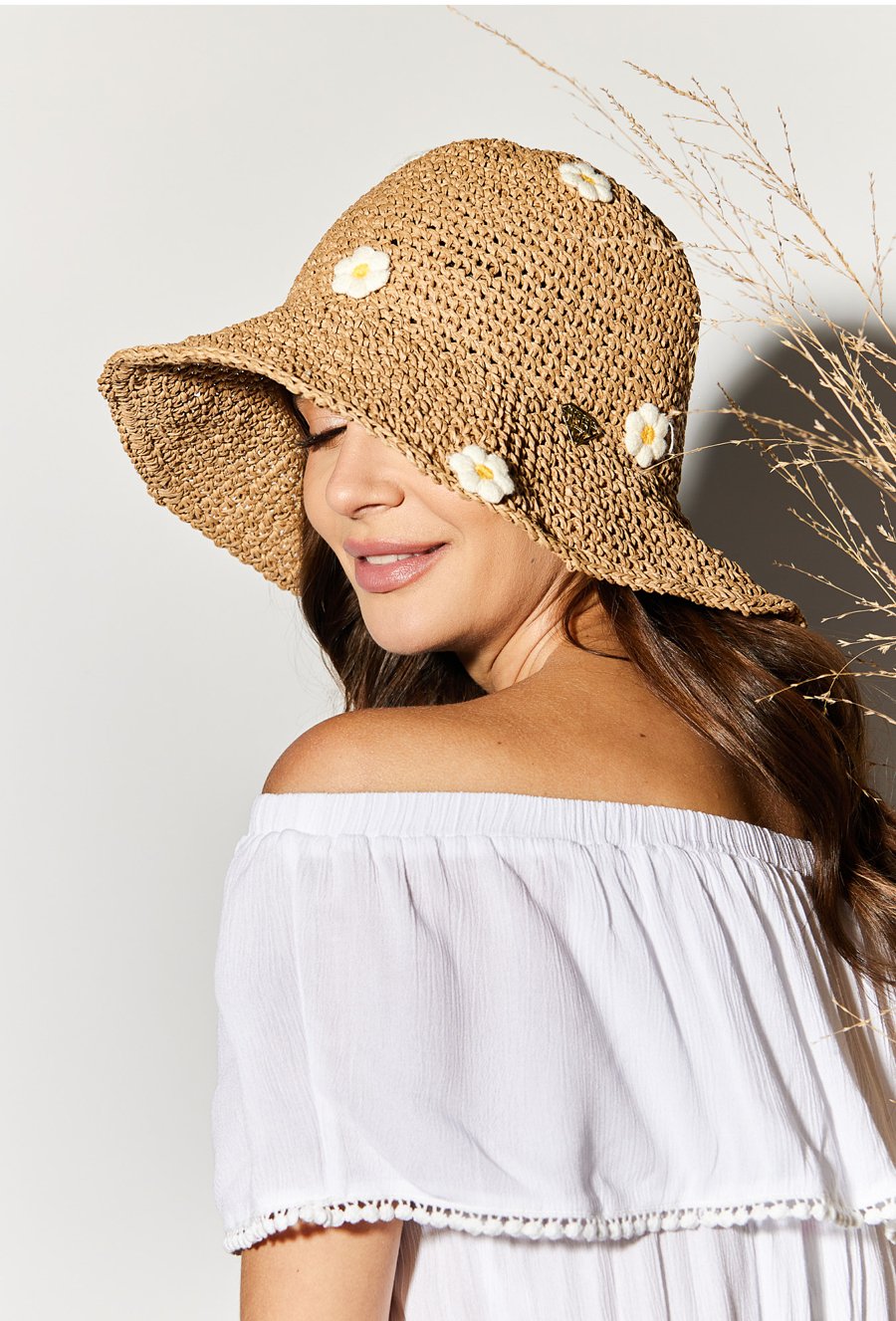 Pleciony kapelusz bucket hat