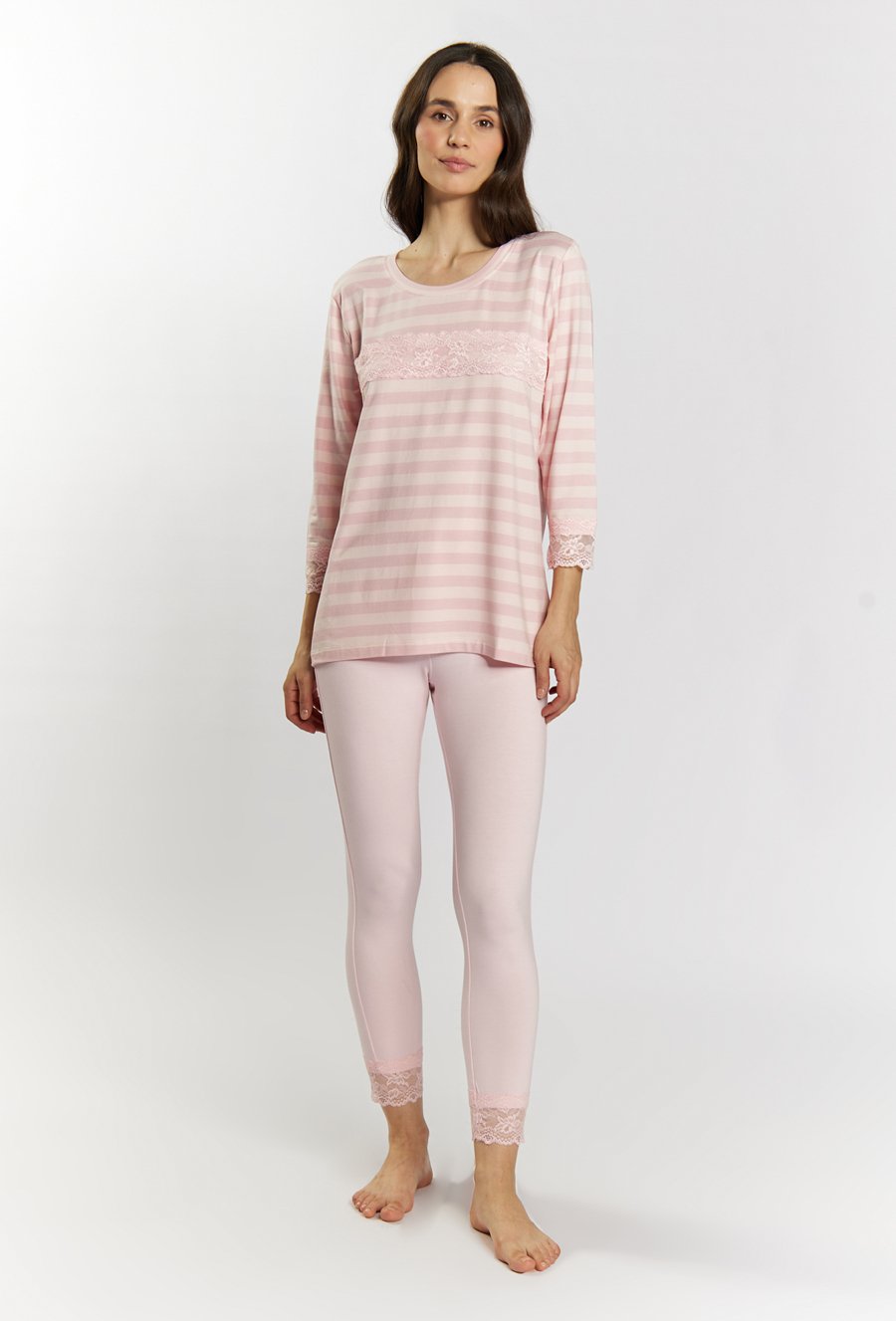 G&oacute;ra od piżamy z wzorem w paski