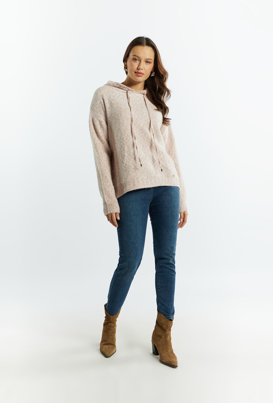 Sweter damski z kapturem