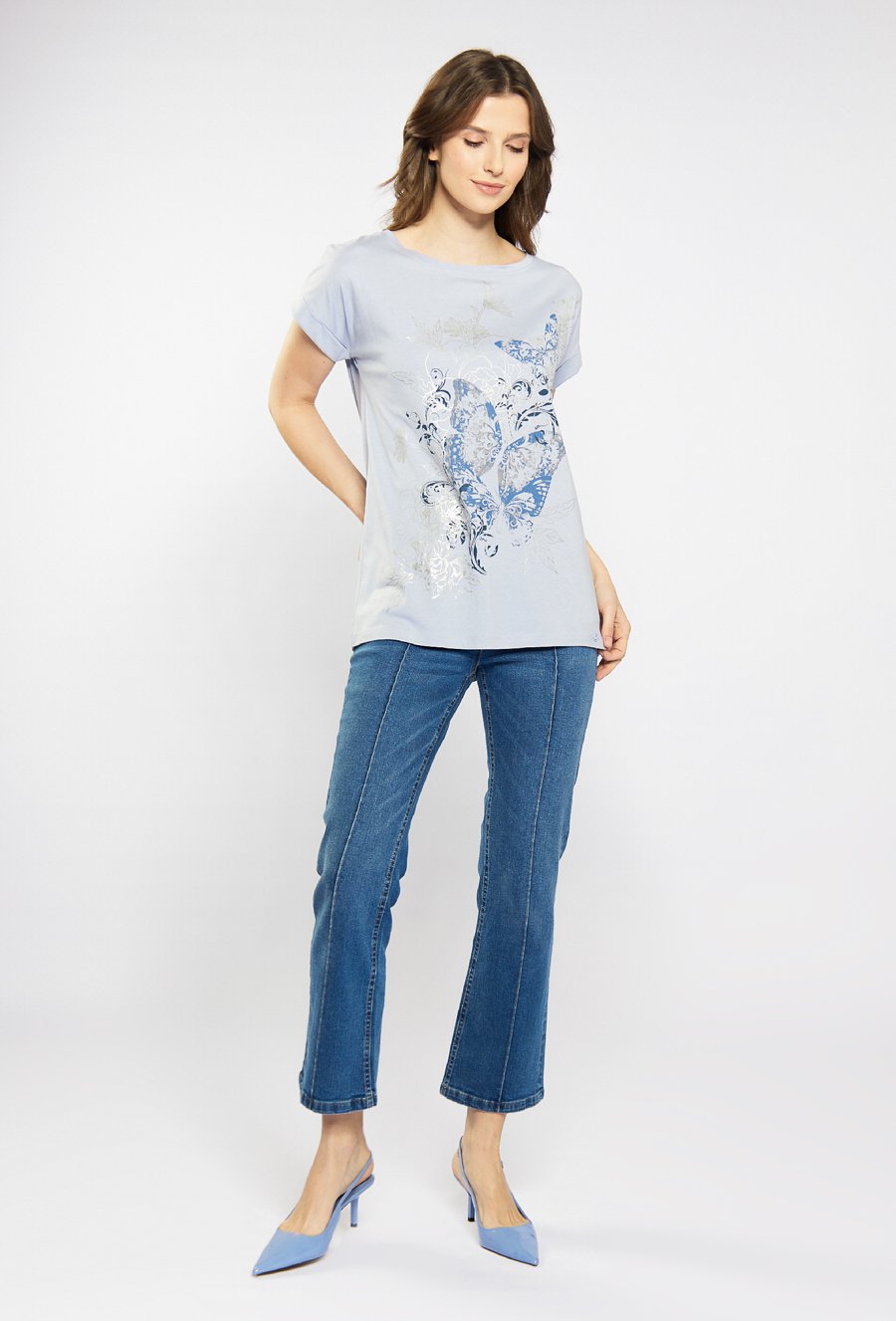 T-shirt damski z ciekawym wzorem