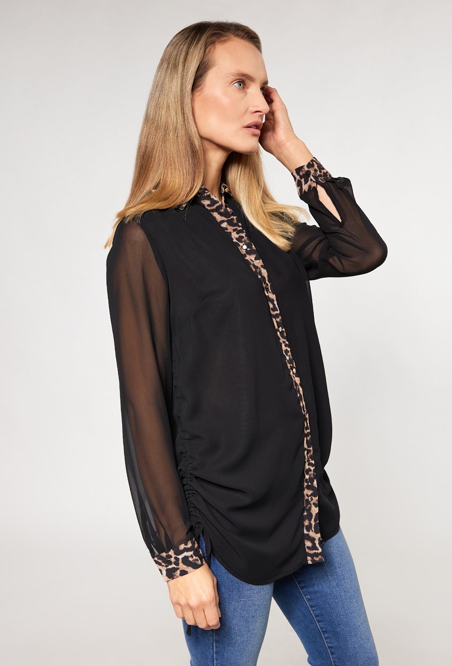 Elegancka bluzka z wstawkami