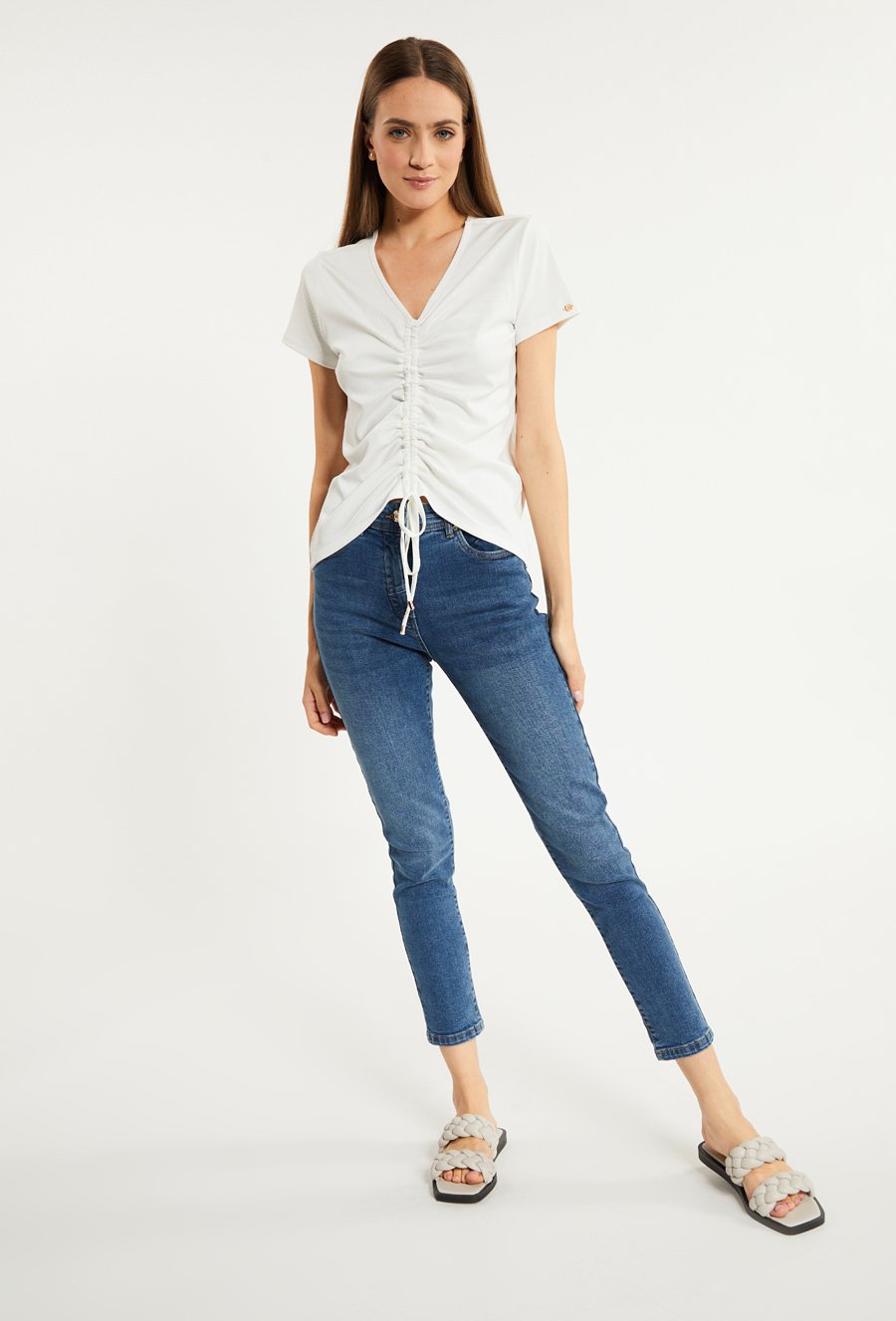 Bluzka damska z ściągaczem