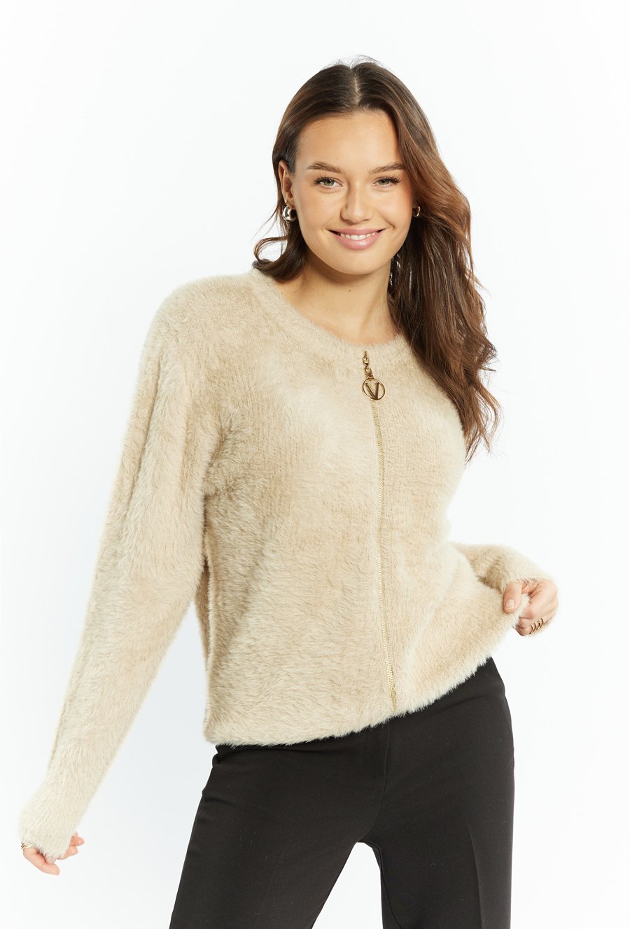 Sweter damski zapinany na suwak