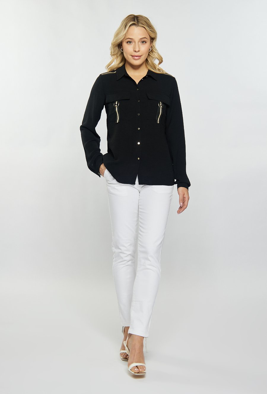 Koszulowa bluzka damska