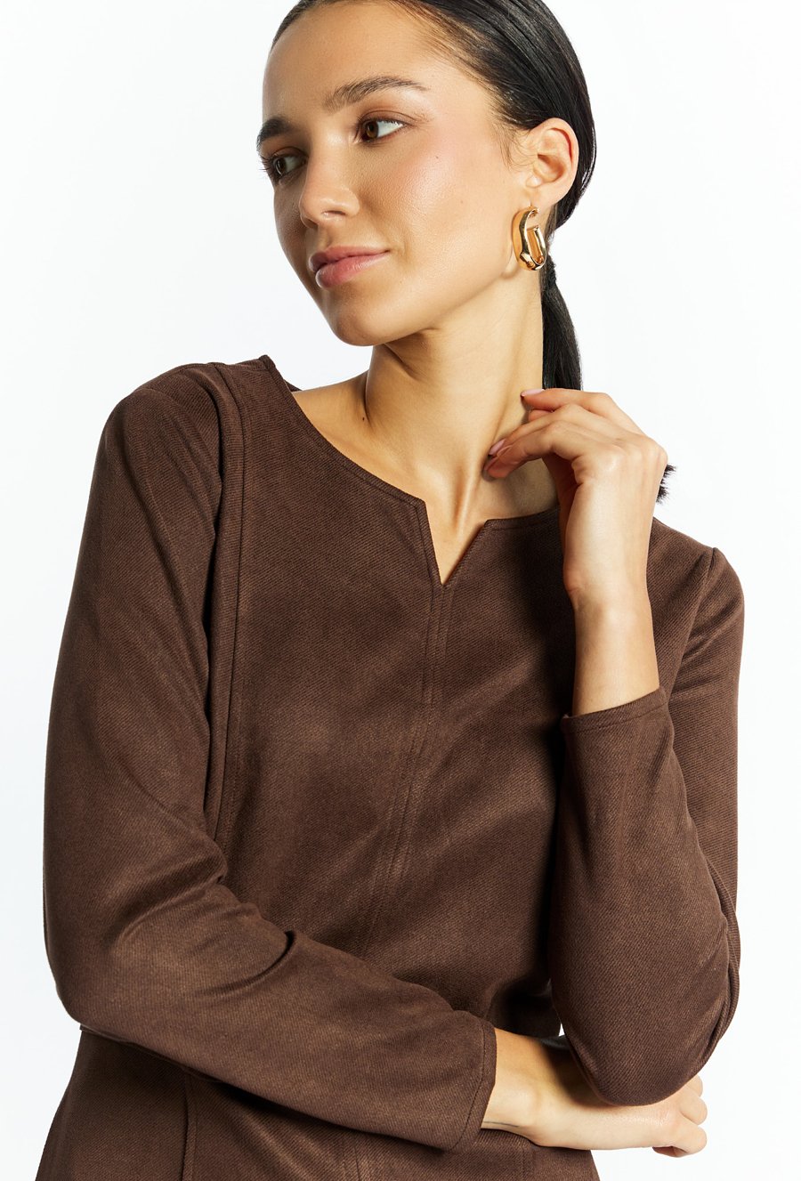 Sukienka z imitacji zamszu