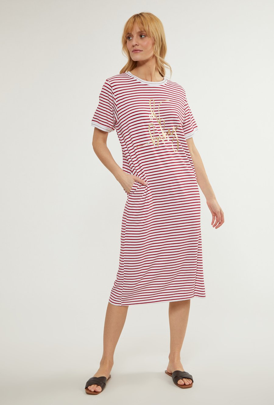 Sukienka midi w paski
