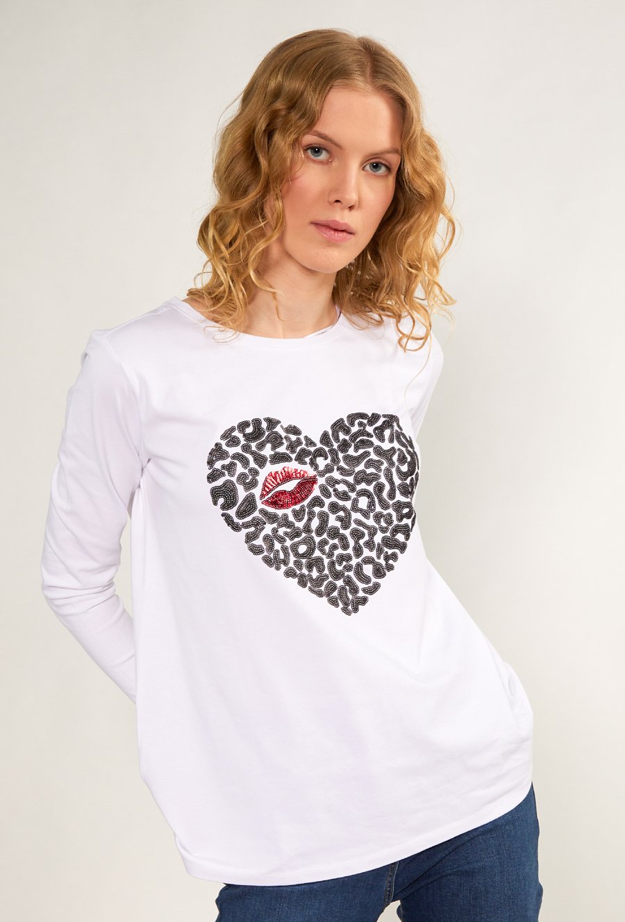 Bluzka z ozdobnym panelem