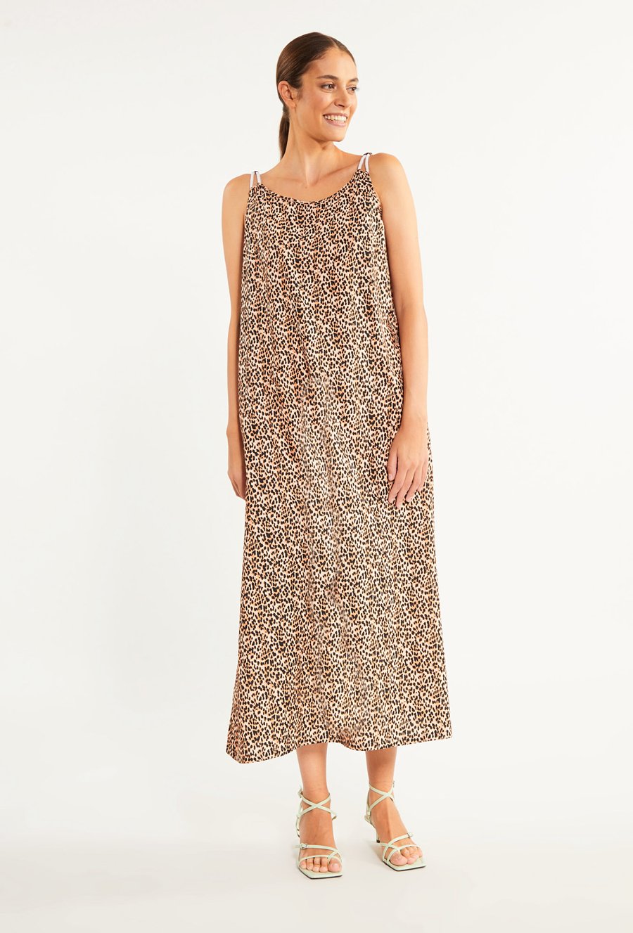 Wzorzysta sukienka damska maxi