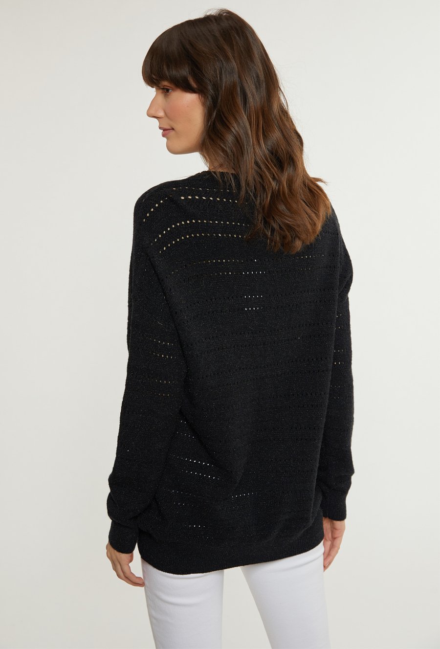 Wzorzysty sweter damski