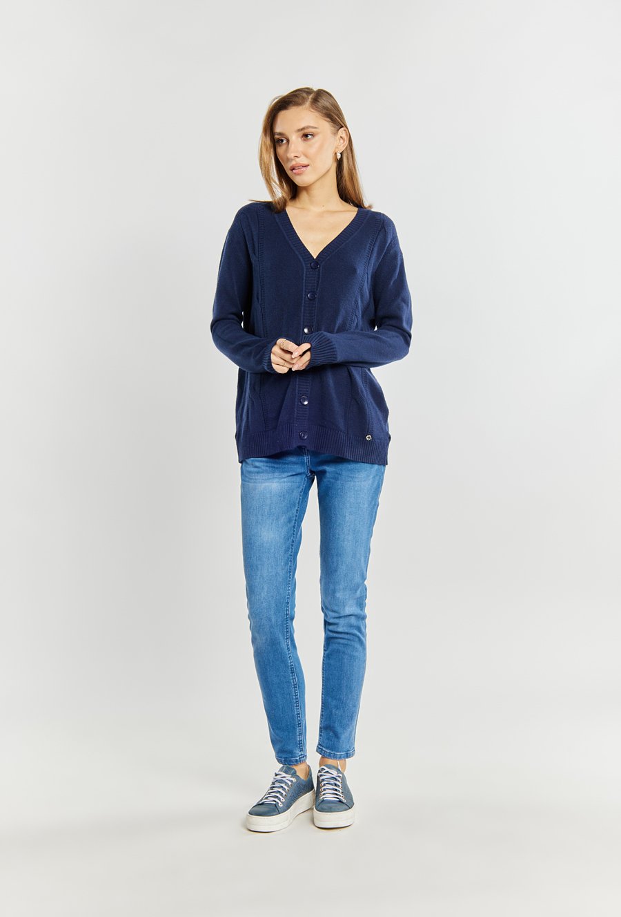 Rozpinany sweter damski