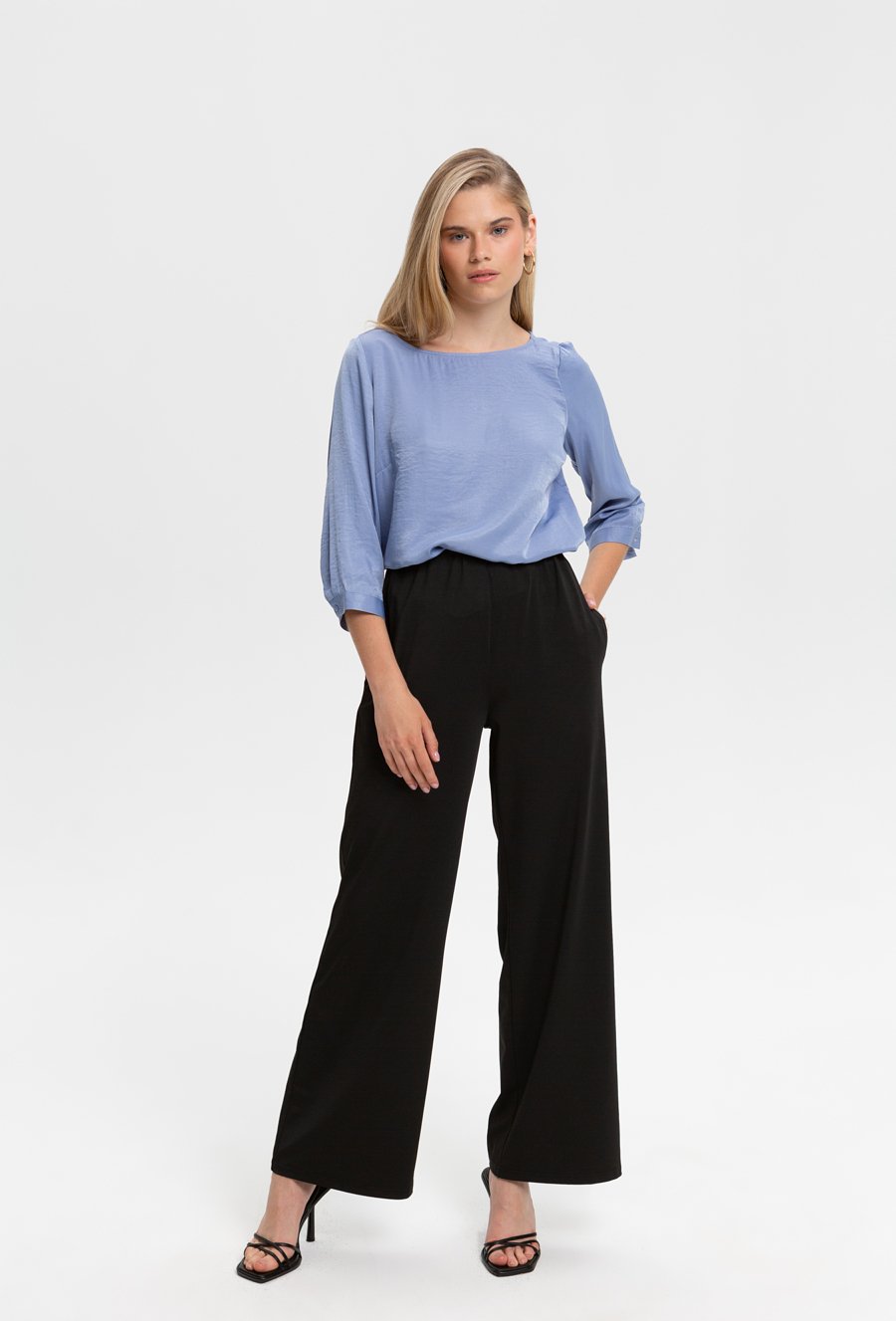 Gładka bluzka z wiskozy