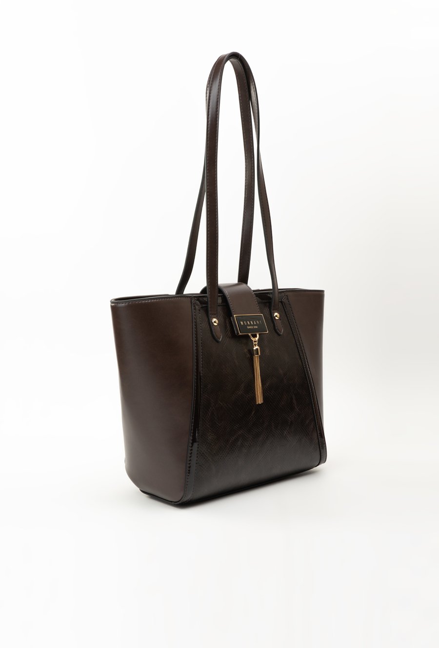 Shopper z wzorzystym panelem