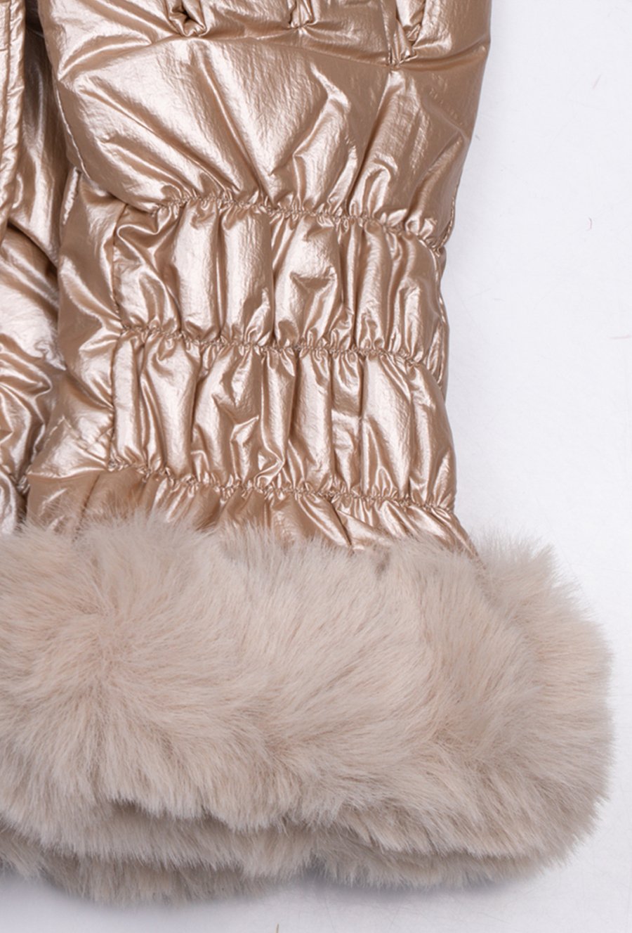 Połyskujące rękawiczki damskie