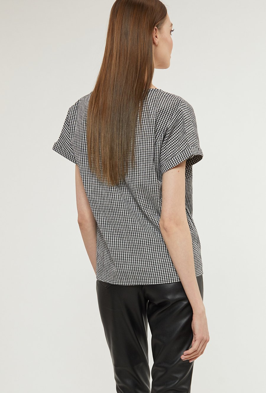 Bluzka w drobną kratę