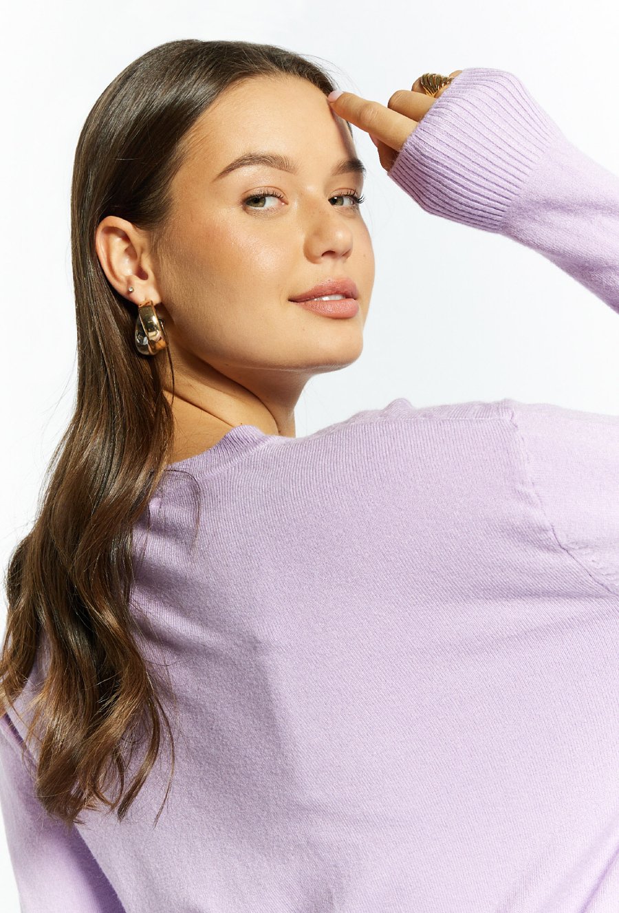 Sweter damski z ciekawym splotem