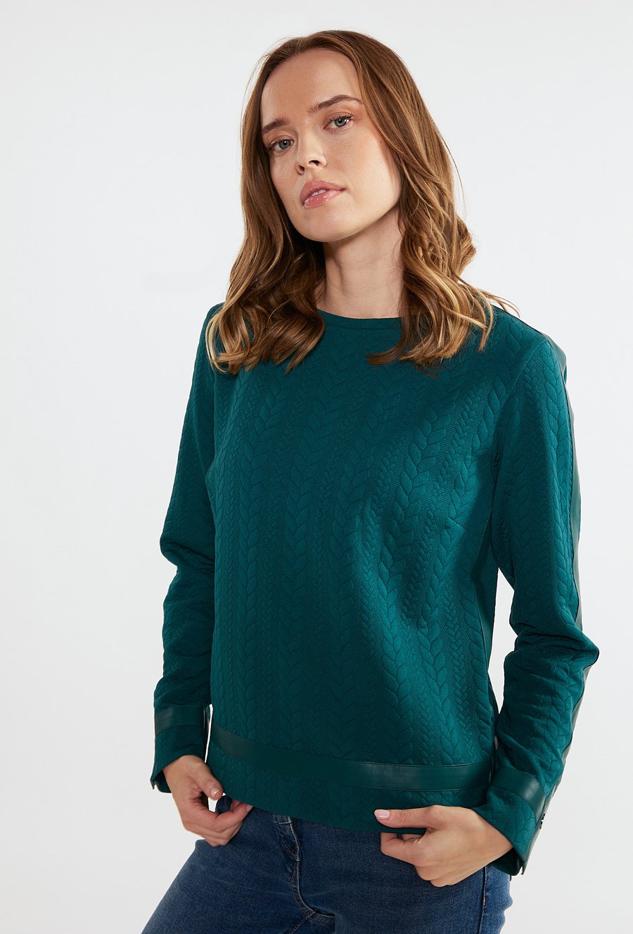 Bluza z warkoczowym wzorem