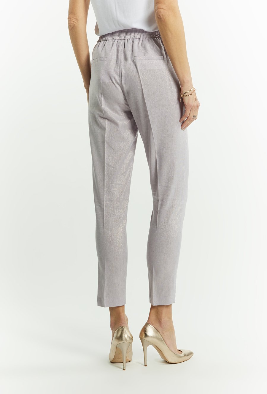 Połyskujące spodnie damskie