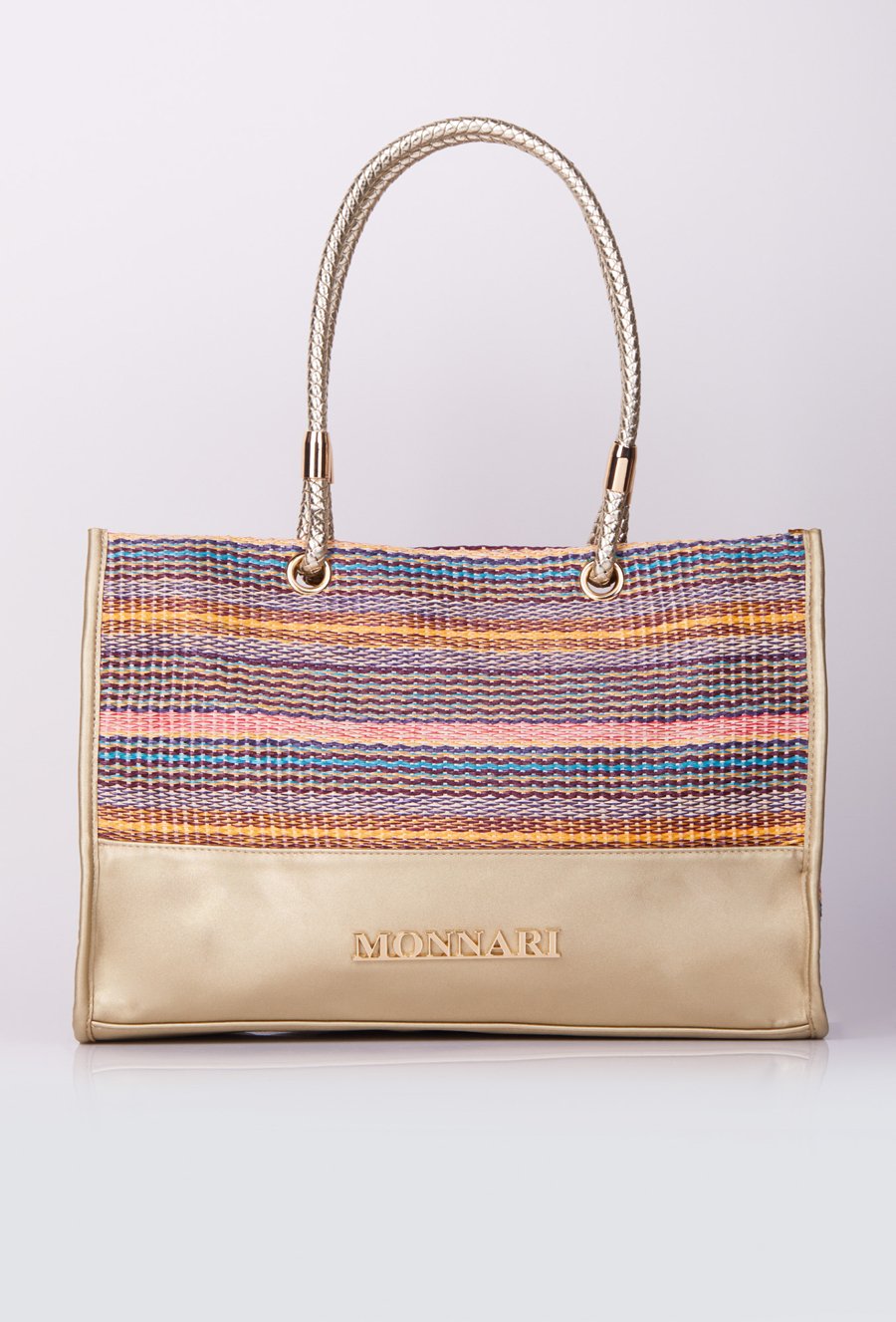 Shopper z łączonych materiał&oacute;w